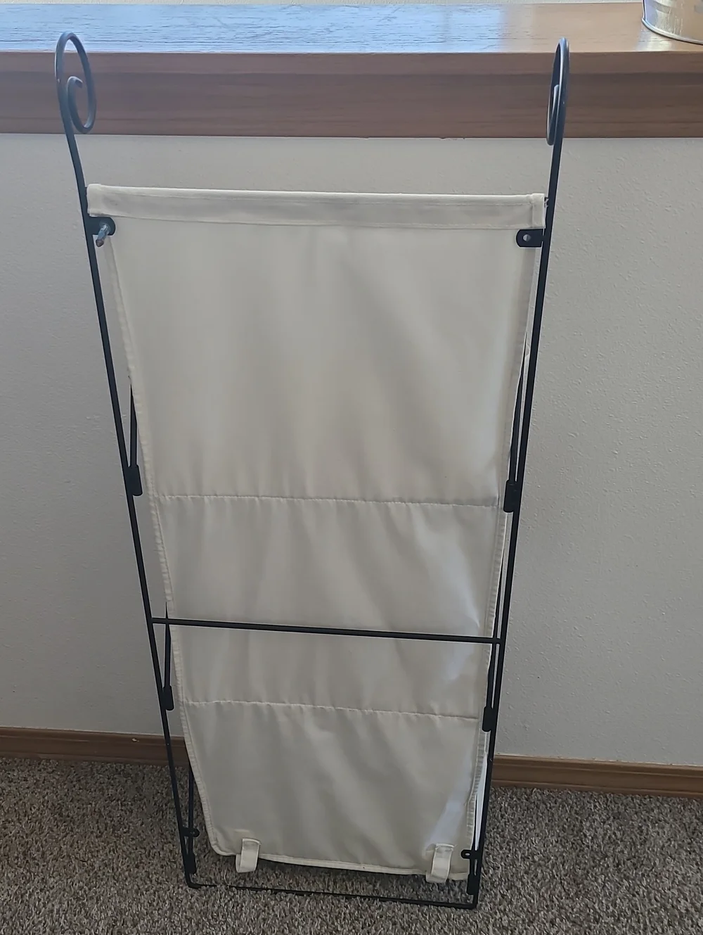 Vintage IKEA Canvas Hanging Storage Organizer in White